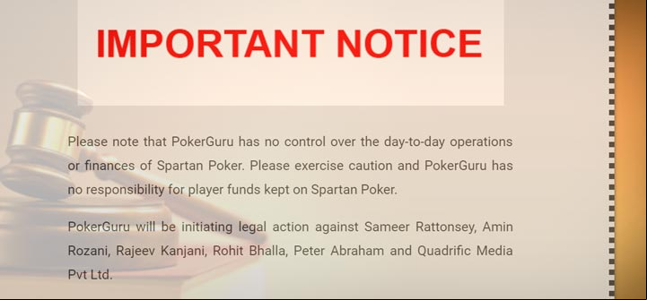 Spartan legal notice