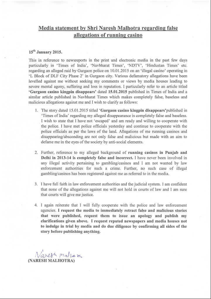 Media statement